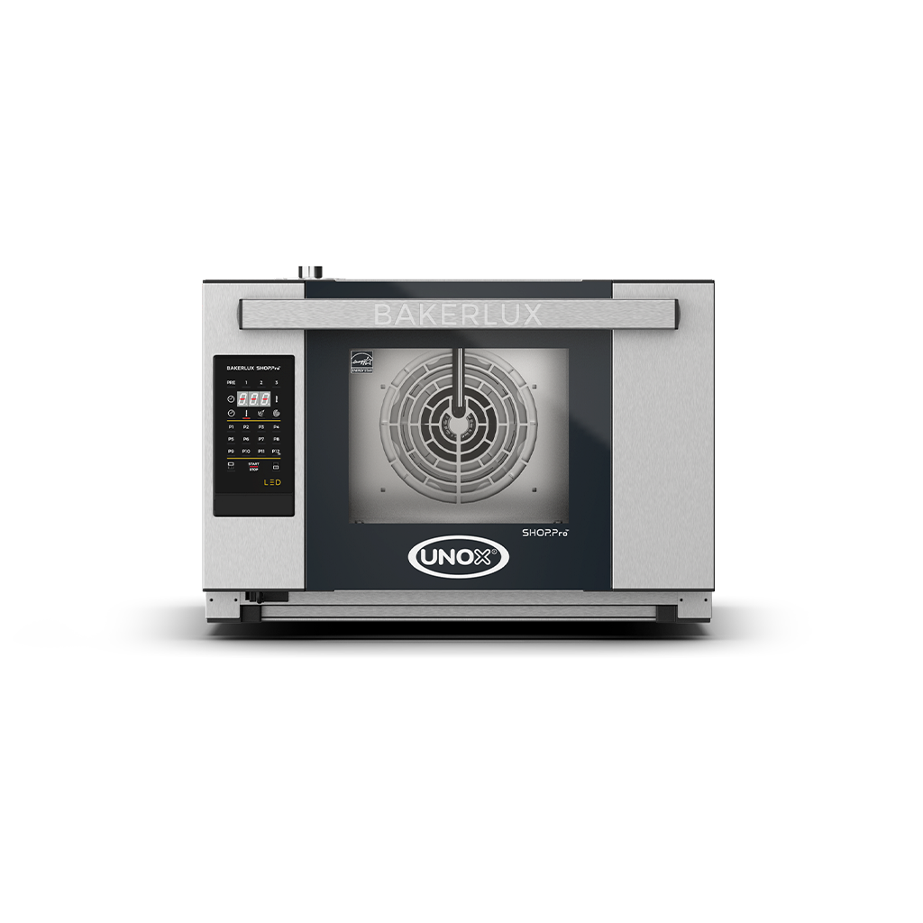 UNOX BAKERLUX SHOP.Pro LED Stefania.Matic Electric 3 trays (XEFR-03HS-ELDV) — a commercial bakery oven for retail and foodservice.