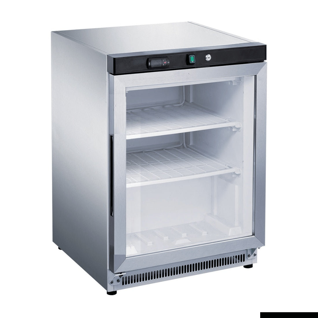 F.E.D Thermaster-XF200SG Stainless Steel Upright Static Display Freezer Mattys