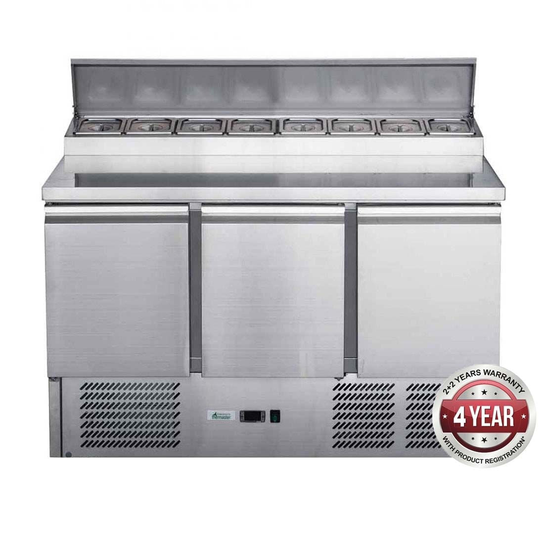 F.E.D. FEDX Three Door Salad Prep Fridge XGNS1300D Mattys