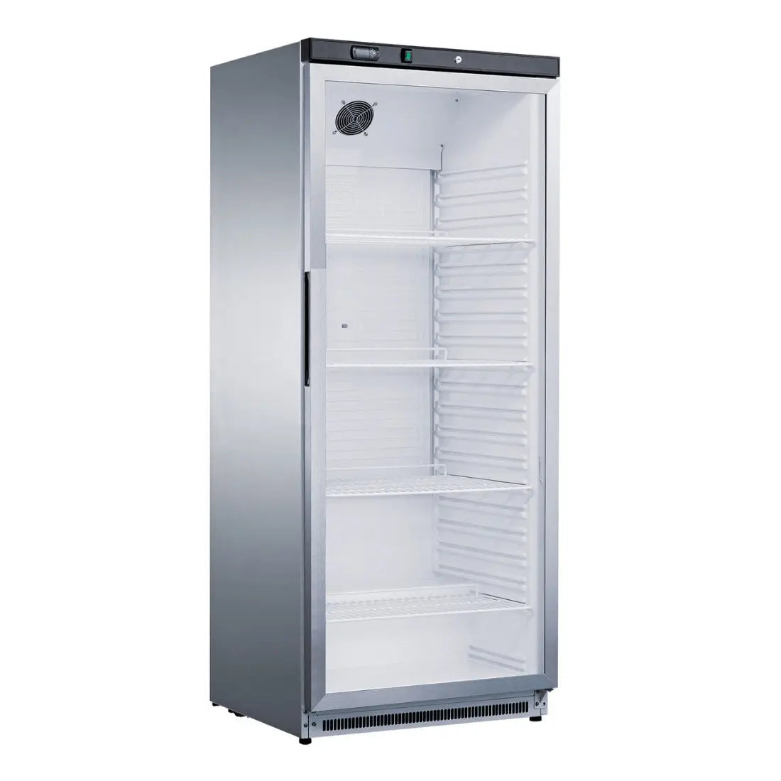 F.E.D Thermaster Stainless Steel Upright Static Display Fridge - XR600SG Mattys
