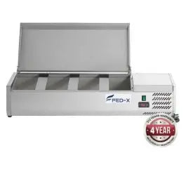 Refrigeration F.E.D. FEDX Salad Bench with Stainless Steel Lid XVRX1200/380S Mattys