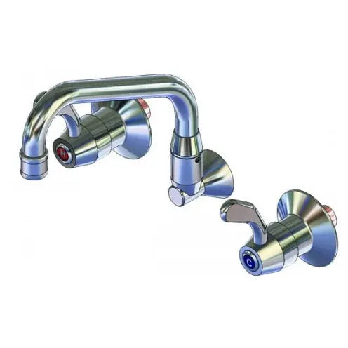 Dishwashing Yellow Tapware Wall Set with 180mm Swivel Aerated Spout, Ceramic Disc - YX315 Mattys