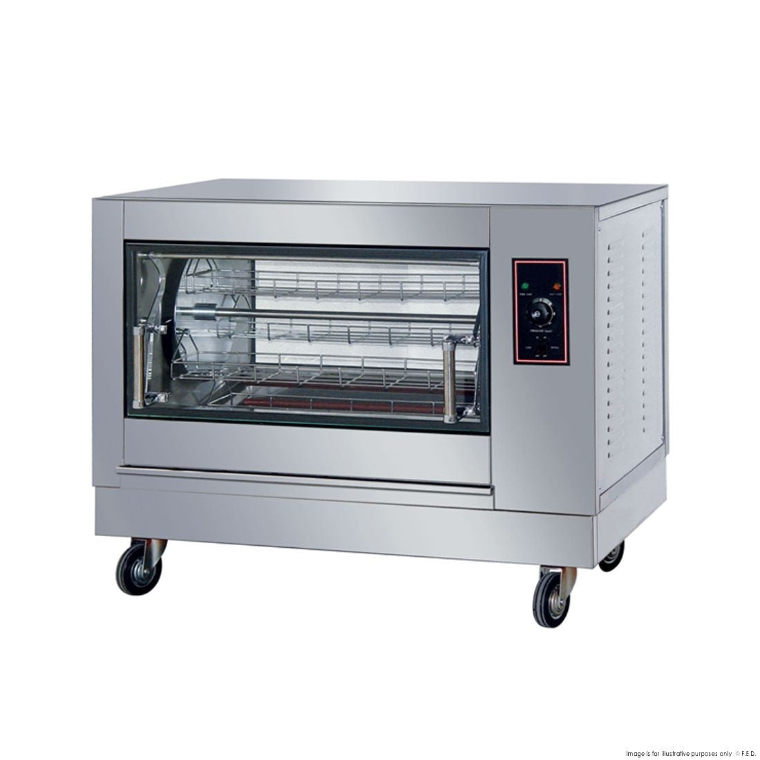 F.E.D. Benchstar YXD-266E Compact Heavy Duty Basket Rotisserie Fits 8-12 Birds Mattys