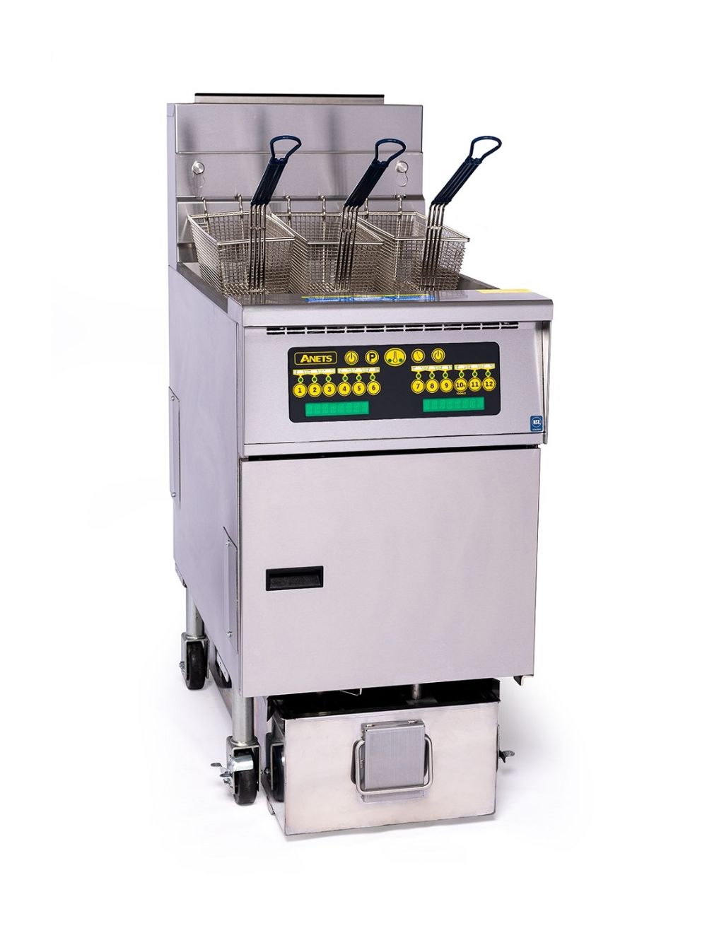 Anets Platinum Series Gas Tube Fryer Computer Control 25-30 L Capacity - AGP60WC Anets