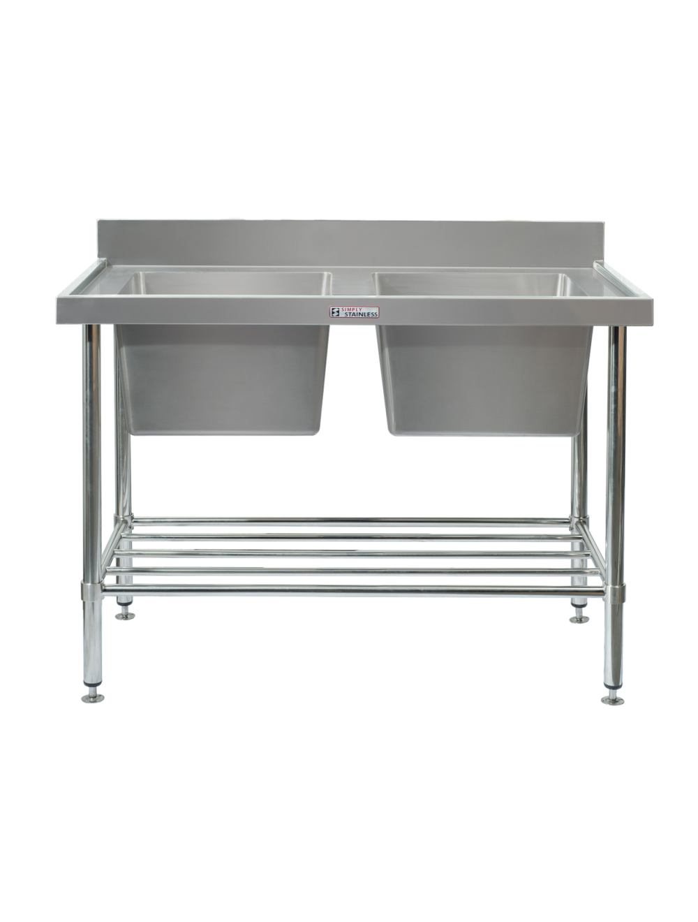 Simply Stainless Double Sink Bench- 2100mm - SS06.2100 Simply Stainless