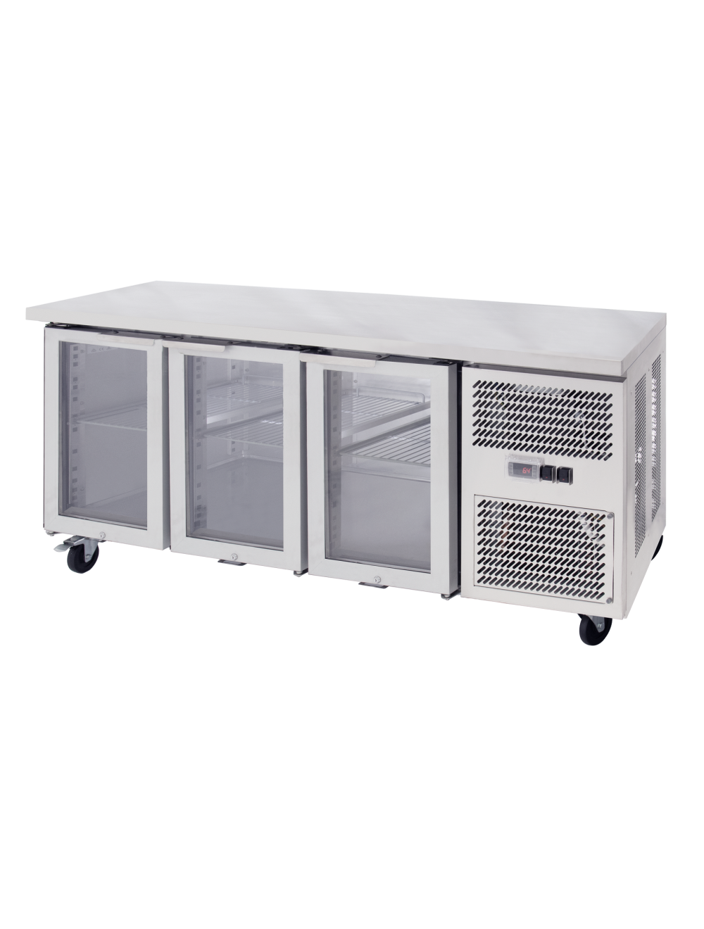 Airex Countertop 3 Glass Door Fridge with Height Increase Spacer - AXR.UCGN.3G.900H Airex