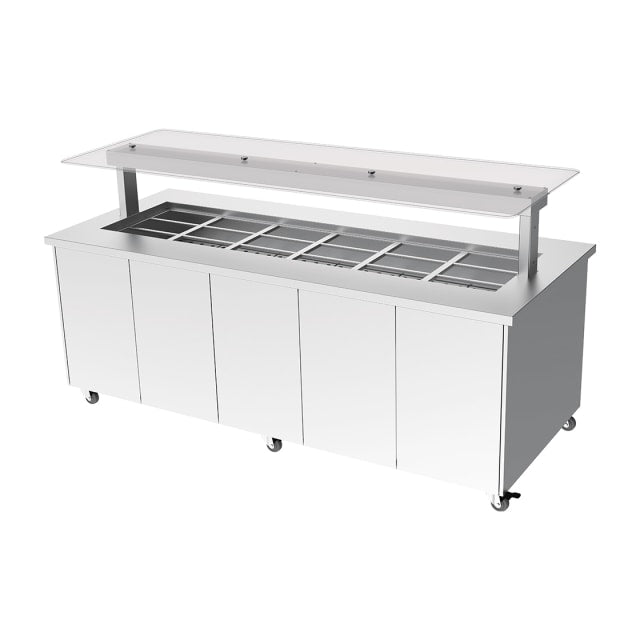 Culinaire Heated Mobile Island Buffet - 6 Module CH.IBSS.BMC.U.GSF.6 Culinaire