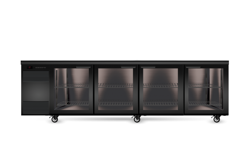 SKOPE BackBar 4 Glass Swing Door CounterLine Fridge CL.4.GSW - Black SKOPE