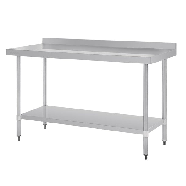 Shelving Vogue Stainless Steel Table with Splashback 1500mm - GJ508 Vogue