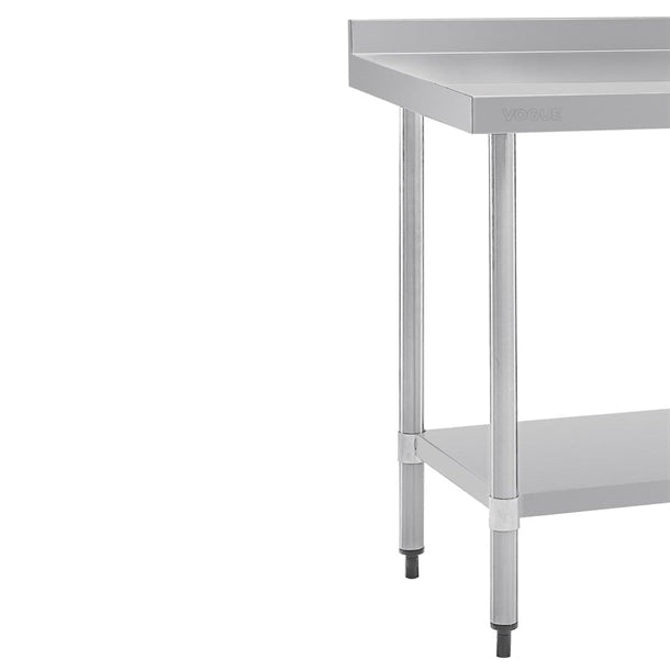 Shelving Vogue Stainless Steel Table with Splashback 1500mm - GJ508 Vogue