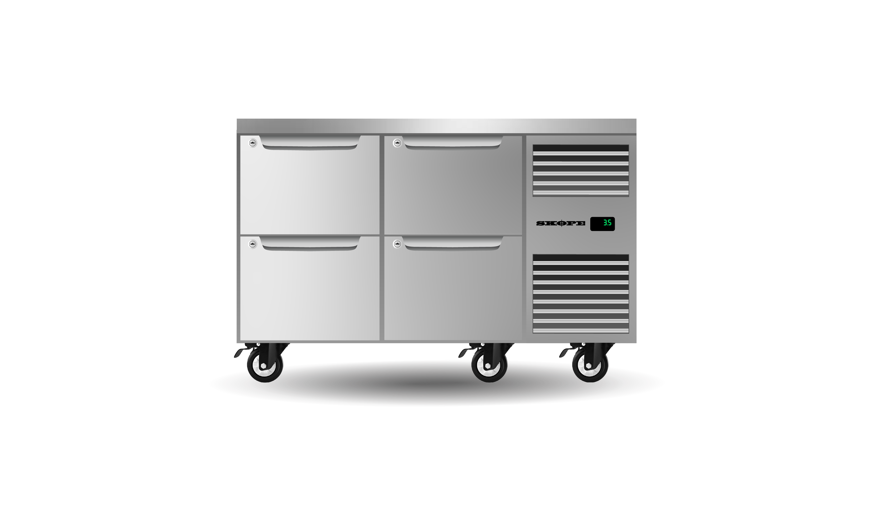 ProSpec 2 Bay GN 1/1 Underbench Storage Fridge