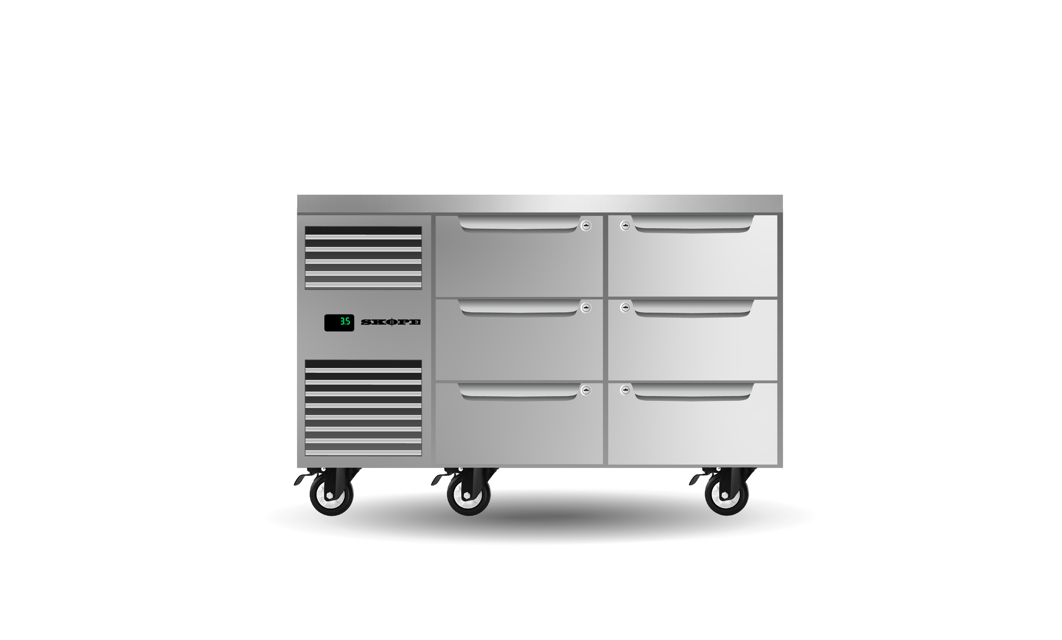 ProSpec 2 Bay GN 1/1 Underbench Storage Fridge