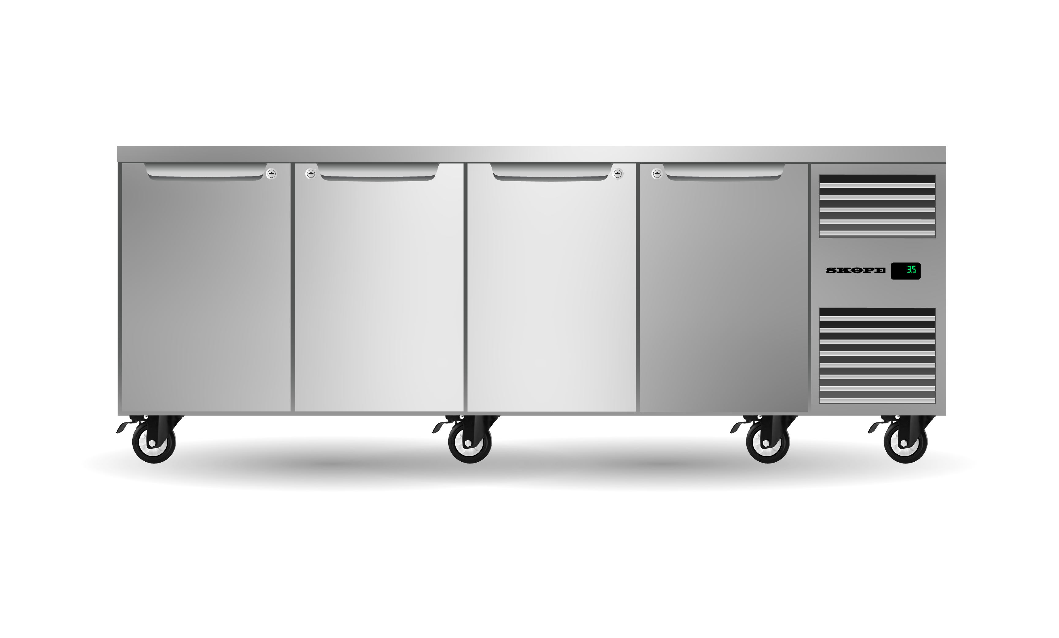 ProSpec 4 Bay GN 1/1 Underbench Storage Fridge