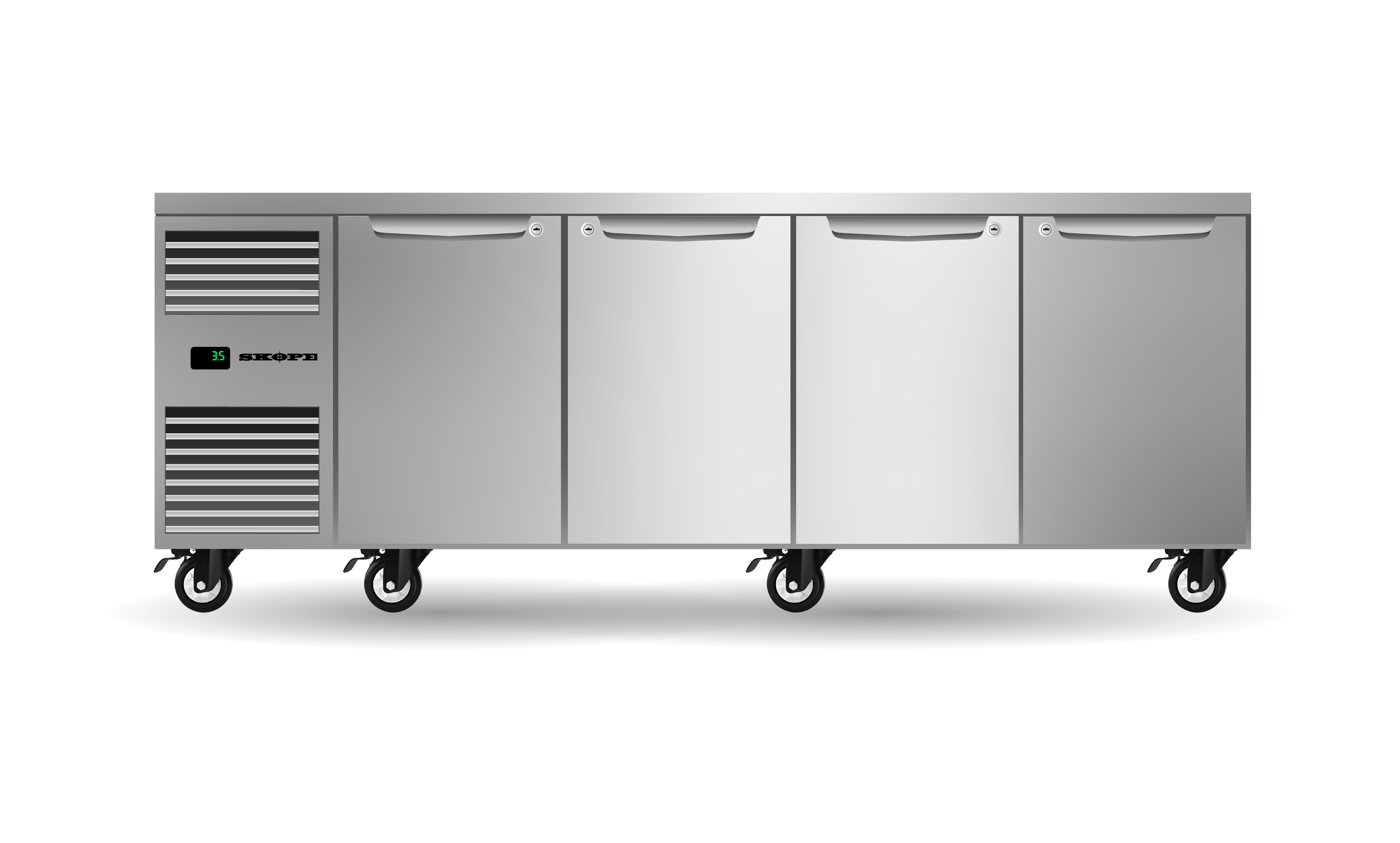 ProSpec 4 Bay GN 1/1 Underbench Storage Fridge
