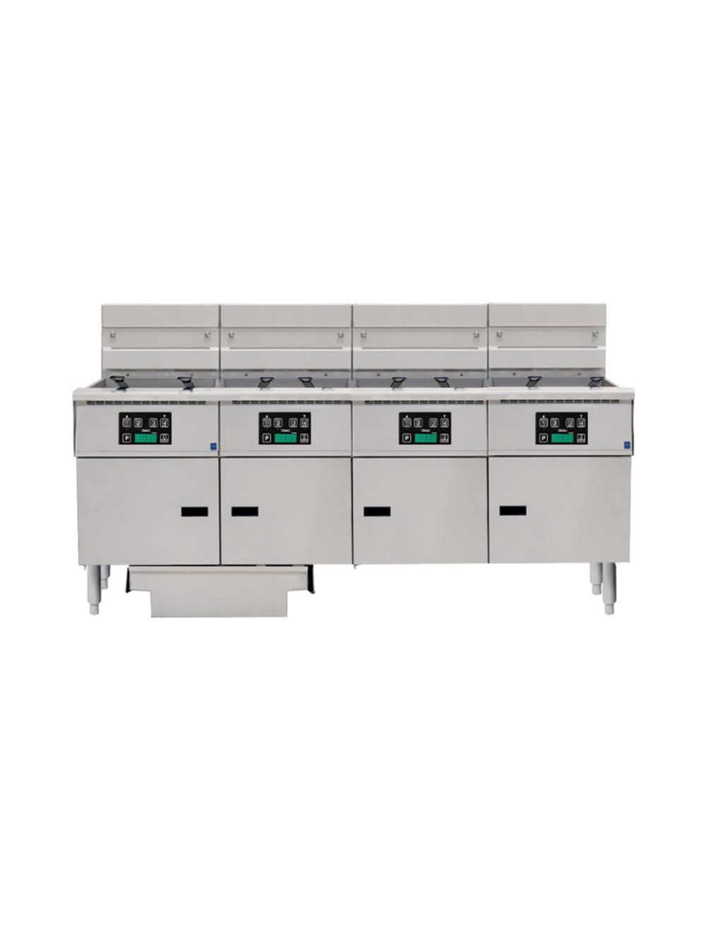 Anets Platinum Series Electric 4 Fryer Bank- Filter Drawer Computer Control - FDAEP418RC Anets