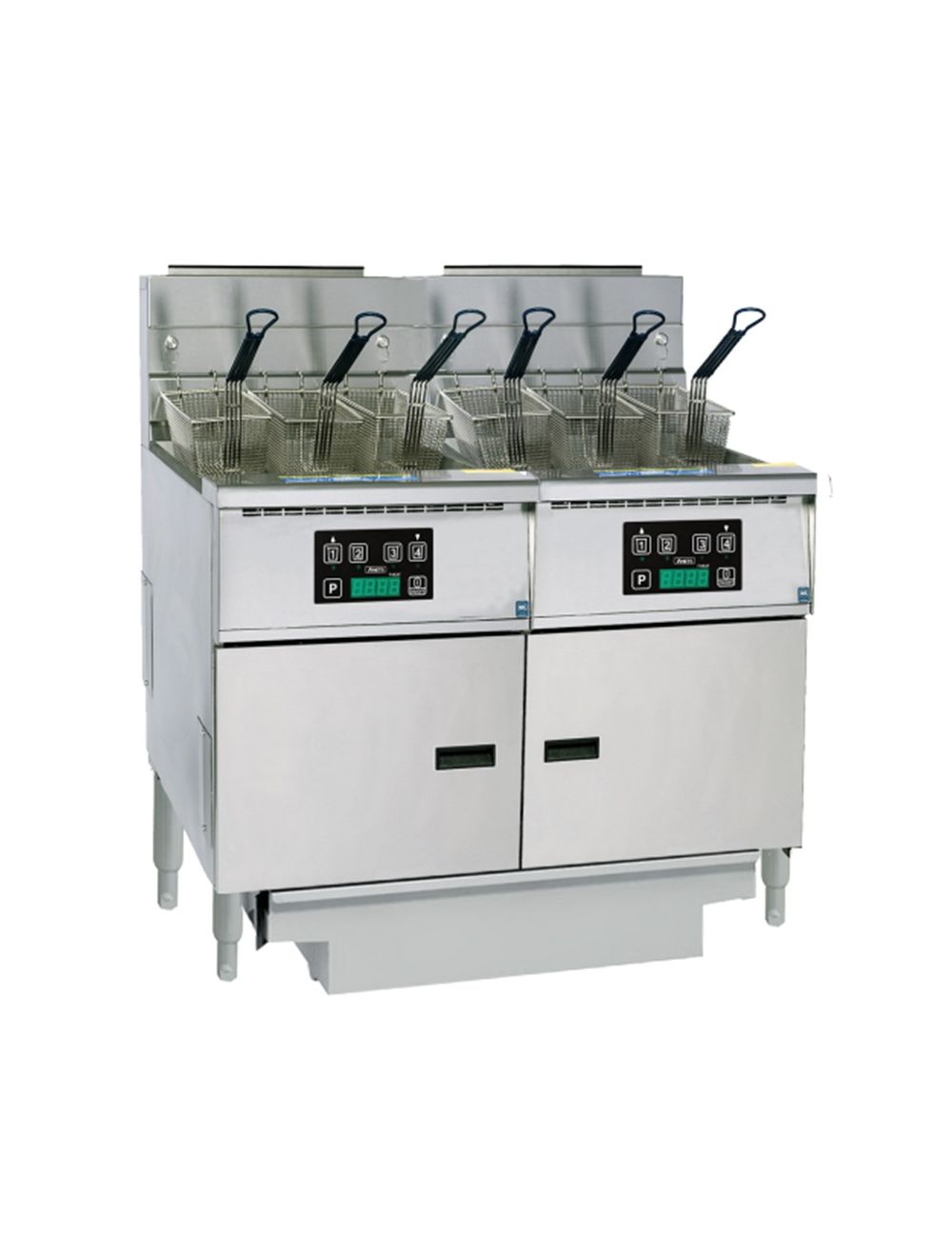 Anets Platinum 75 Series Gas 2 Fryer Filter Drawer System Digital Control - FDAGP275D Anets