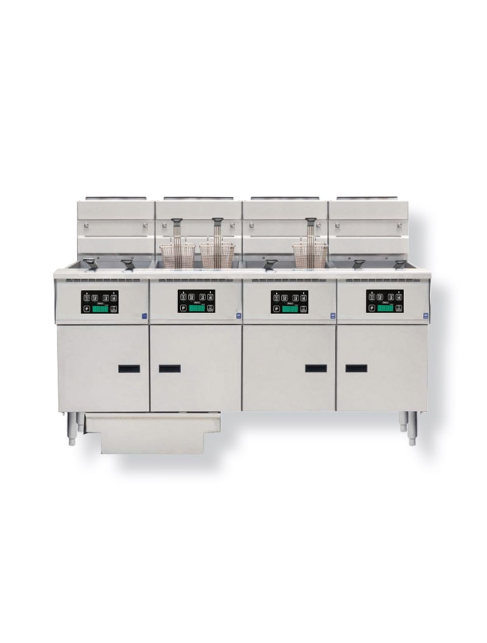 Anets Platinum 55 Series Gas 4 Fryer Filter Drawer System Computer Control - FDAGP455C Anets
