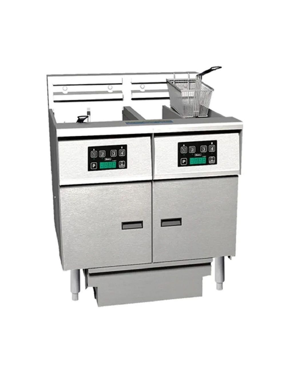 Anets Platinum Series Electric 2 Bank Fryer- Filter Drawer Digital Control - FDAEP214D Anets