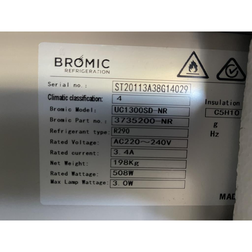 Bromic UC1300SD 1300L 2 Door SS Gastronorm Storage Chiller - ss-UC1300SD-1 Mattys