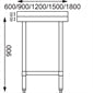Shelving Vogue Stainless Steel Prep Table with Splashback 1500mm - T382 Vogue