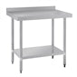 Shelving Vogue Stainless Steel Prep Table with Splashback 900mm - T380 Vogue