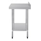 Shelving Vogue Stainless Steel Prep Table with Splashback 900mm - T380 Vogue