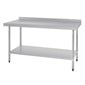 Shelving Vogue Stainless Steel Prep Table with Splashback 1500mm - T382 Vogue