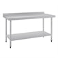Shelving Vogue Stainless Steel Prep Table with Splashback 1500mm - T382 Vogue