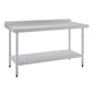 Shelving Vogue Stainless Steel Prep Table with Splashback 1500mm - T382 Vogue