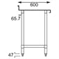 Shelving Vogue Stainless Steel Prep Table with Splashback 1500mm - T382 Vogue
