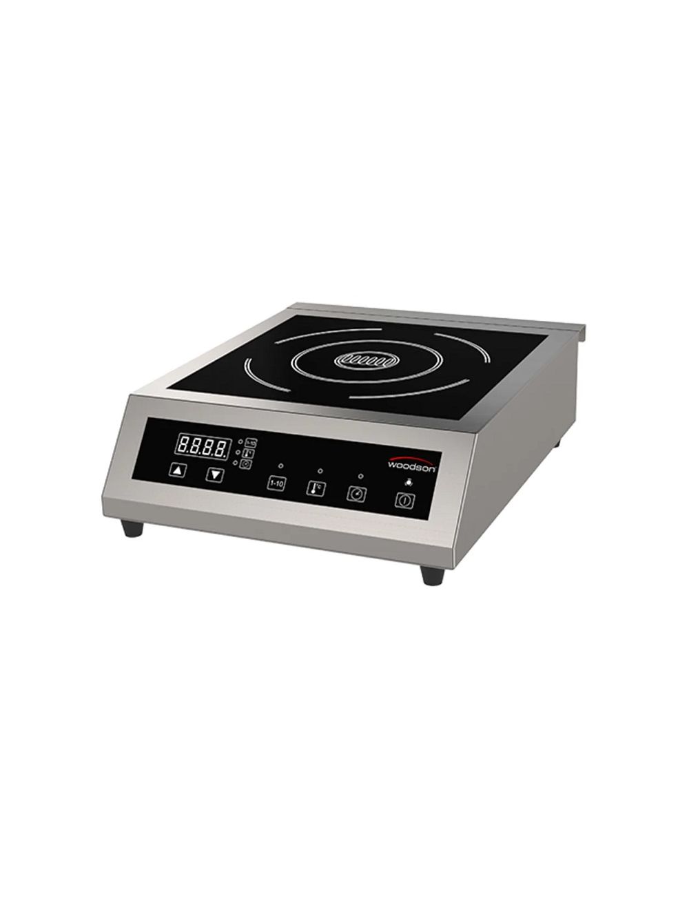 Woodson 3500w Single Hob Induction Cooktop Features Plug-In Temperature Probe Suitable for Pots/Pans 120mm - 360mm in Diameter - WI.HBCT.1.3500.P Woodson