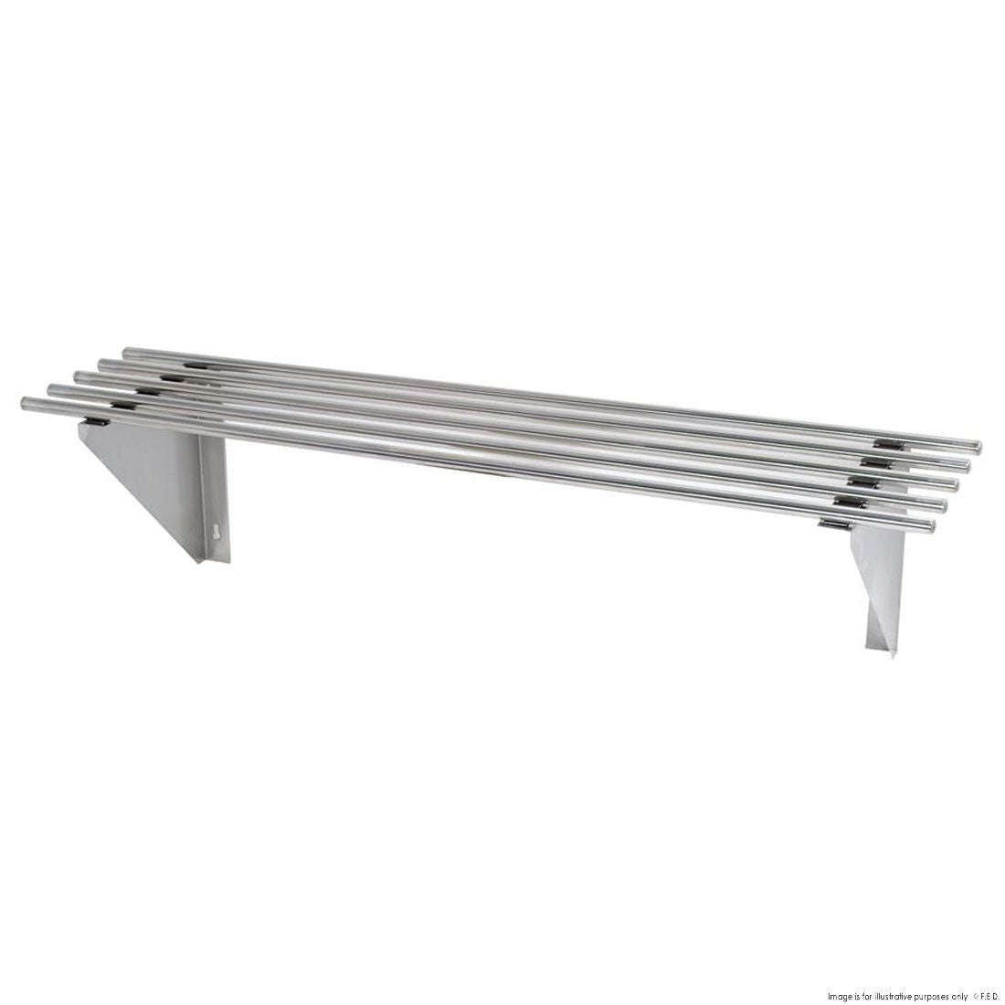 F.E.D. Modular systems 0600-WSP1 Stainless Steel Pipe Wallshelf Mattys