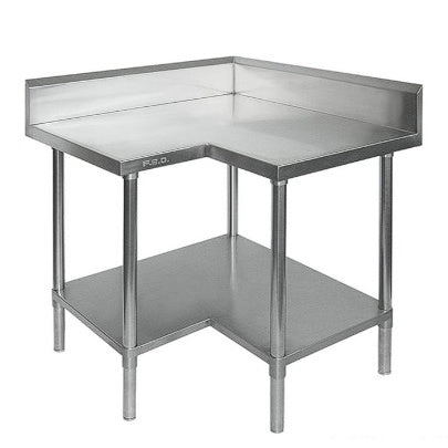 F.E.D. Modular Systems 0900-7-WBCB - Economic Corner Workbench,100mm Splashback & Undershelf 900x900x900mm Mattys