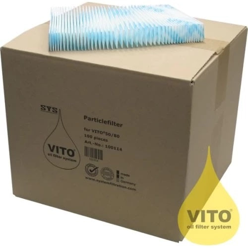 Vito | 100114 | Vito® Oil Filters - V50/80 Filters 265 X 240 X 235mm Box Of 100 Mattys