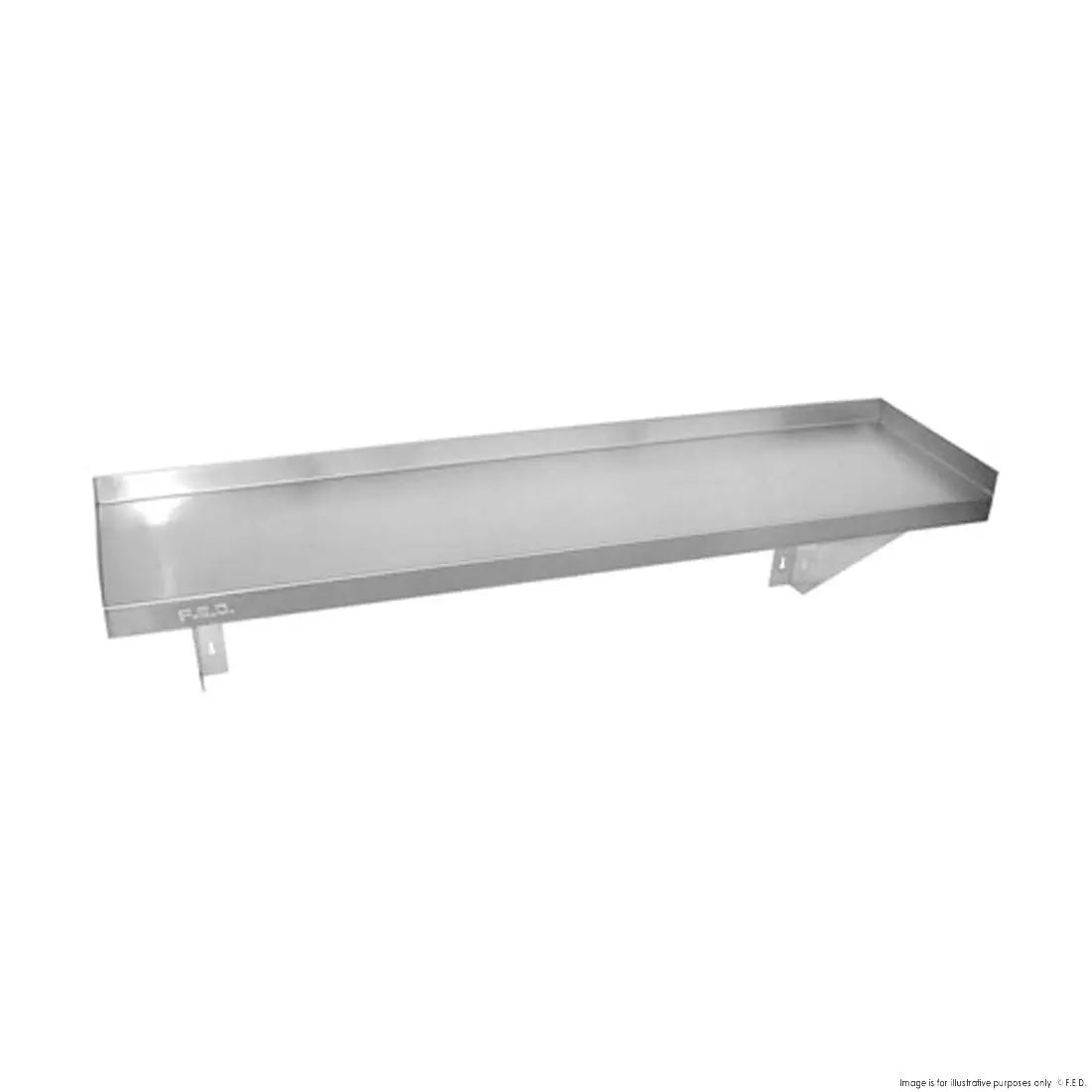 Stainless Steel & Shelving F.E.D. Modular systems Solid Wallshelf - 1500-WS1 Mattys