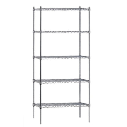 Shelving Atlas 5 Shelf Wire Shelving Kit 1370x455mm - 18547EPL5 Mattys