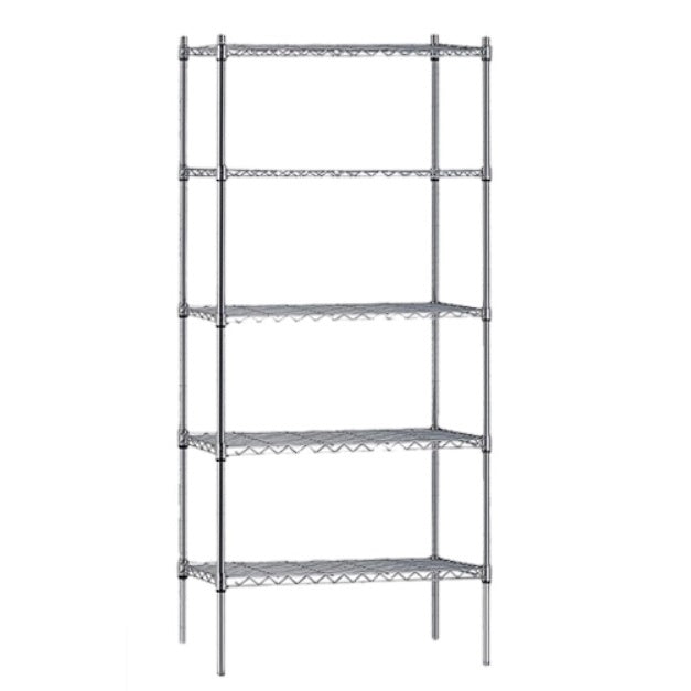 Shelving Atlas 5 Shelf Wire Shelving Kit 1370x455mm - 18547EPL5 Mattys