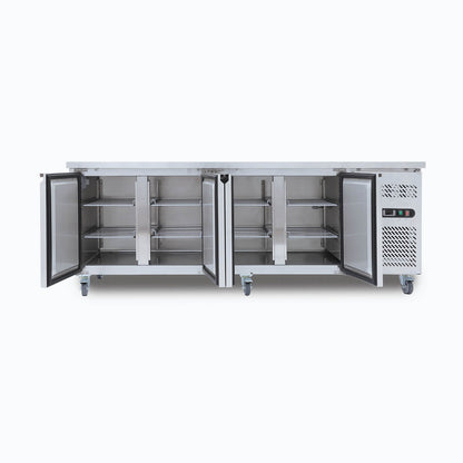 Bromic Under Bench Fridge - 553L -  4 Doors - Stainless Steel 3735209-NR