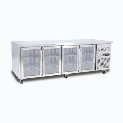 Bromic Under Bench Display Fridge - 553L - 4 Doors - Glass 3735212-NR