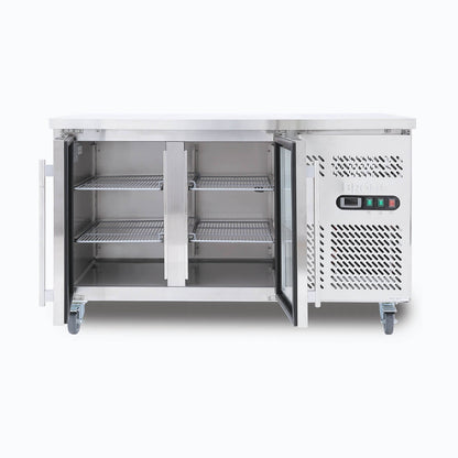Bromic Under Bench Display Fridge - 282L - 2 Doors - Glass 3735213-NR