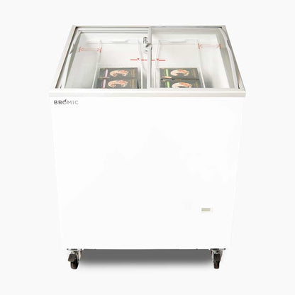 Bromic Display Chest Freezer - 176L - Curved Glass Top 3735301-NR