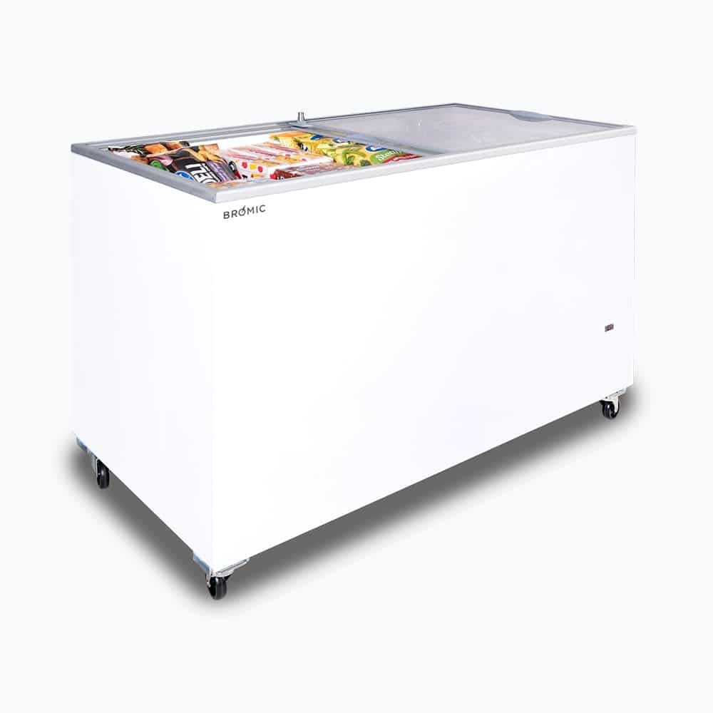 Bromic Display Chest Freezer - 401L - Flat Glass Top 3735310-NR