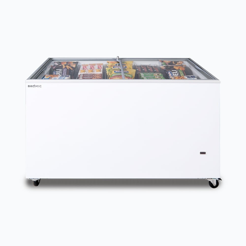 Bromic Display Chest Freezer - 401L - Flat Glass Top 3735310-NR