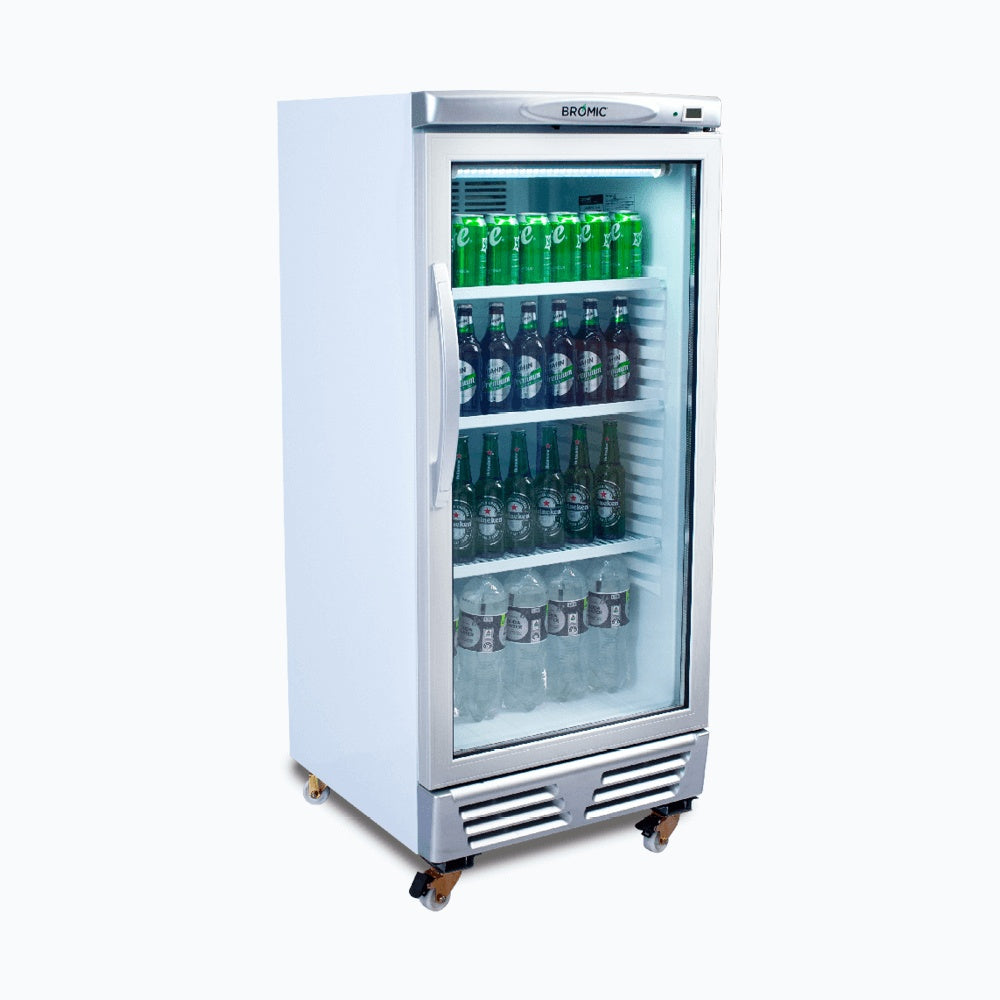 Bromic Upright Display Fridge - 215L - 1 Door - Flat Glass 3736033-NR