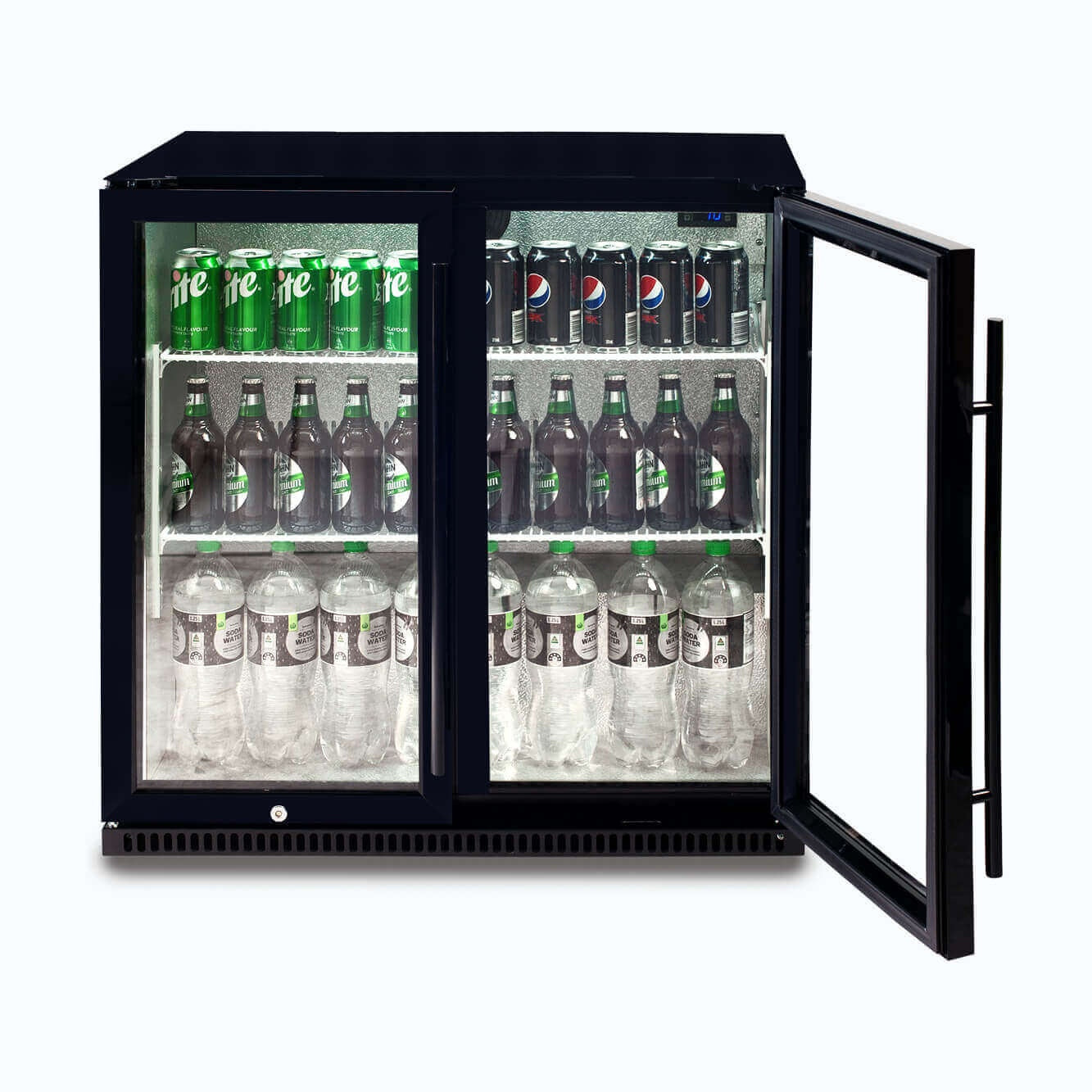 Bromic Back Bar Fridge - 190L - 2 Doors - Hinged 3736071-1