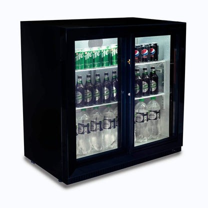 Bromic Back Bar Fridge - 190L - 2 Doors - Sliding 3736072-1