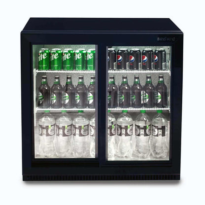 Bromic Back Bar Fridge - 190L - 2 Doors - Sliding 3736072-1