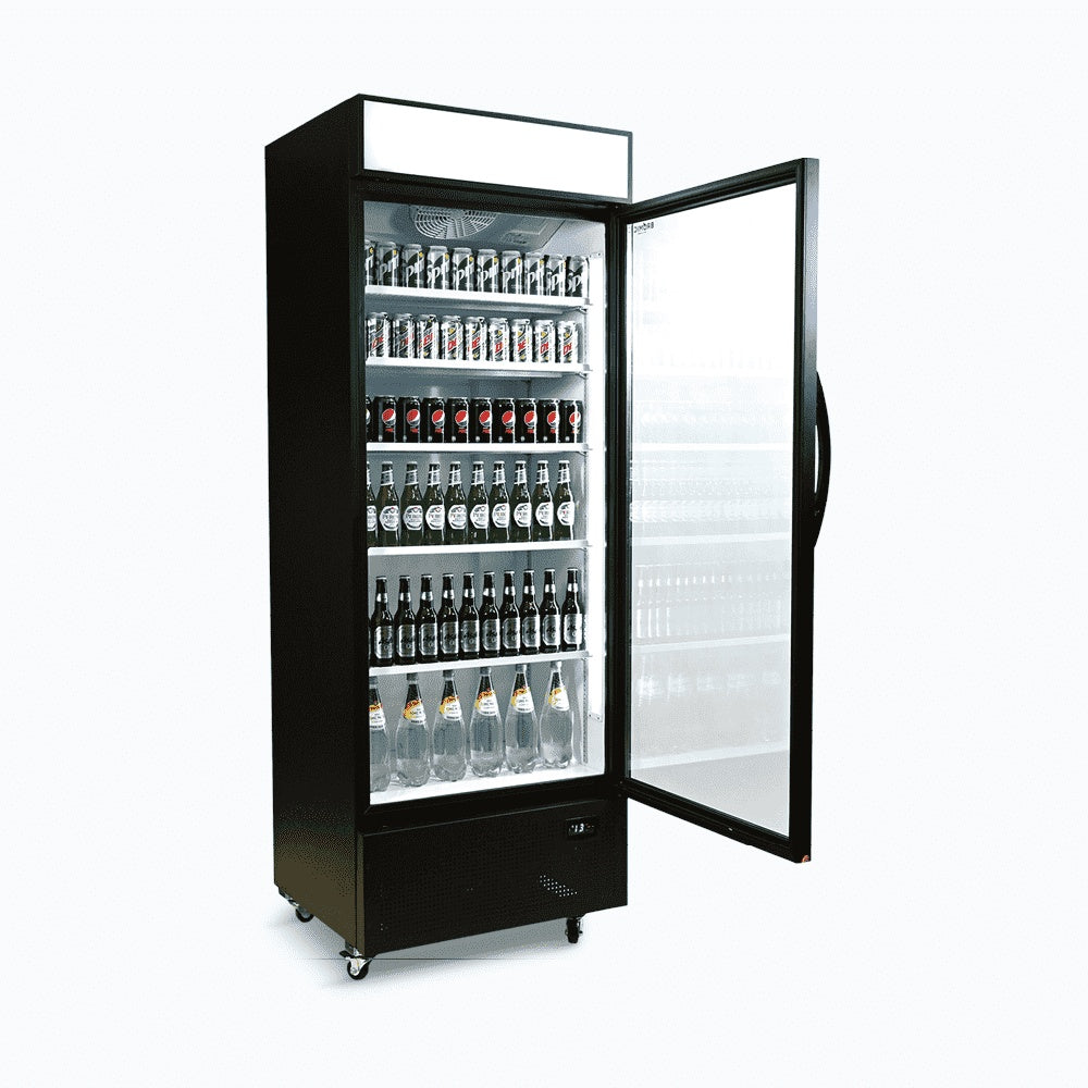 Bromic Upright Display Fridge - 659L - 1 Door - Flat Glass - Lightbox 3736222
