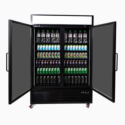 Bromic Upright Display Fridge 1266L - 2 Door - Flat Glass - Lightbox 3736261-NR