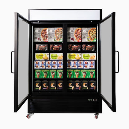 Bromic Upright Display Freezer 1266L - 2 Door - Flat Glass - Lightbox 3736264-NR